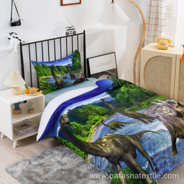 Children's room cartoon animal 3 piece bedding set